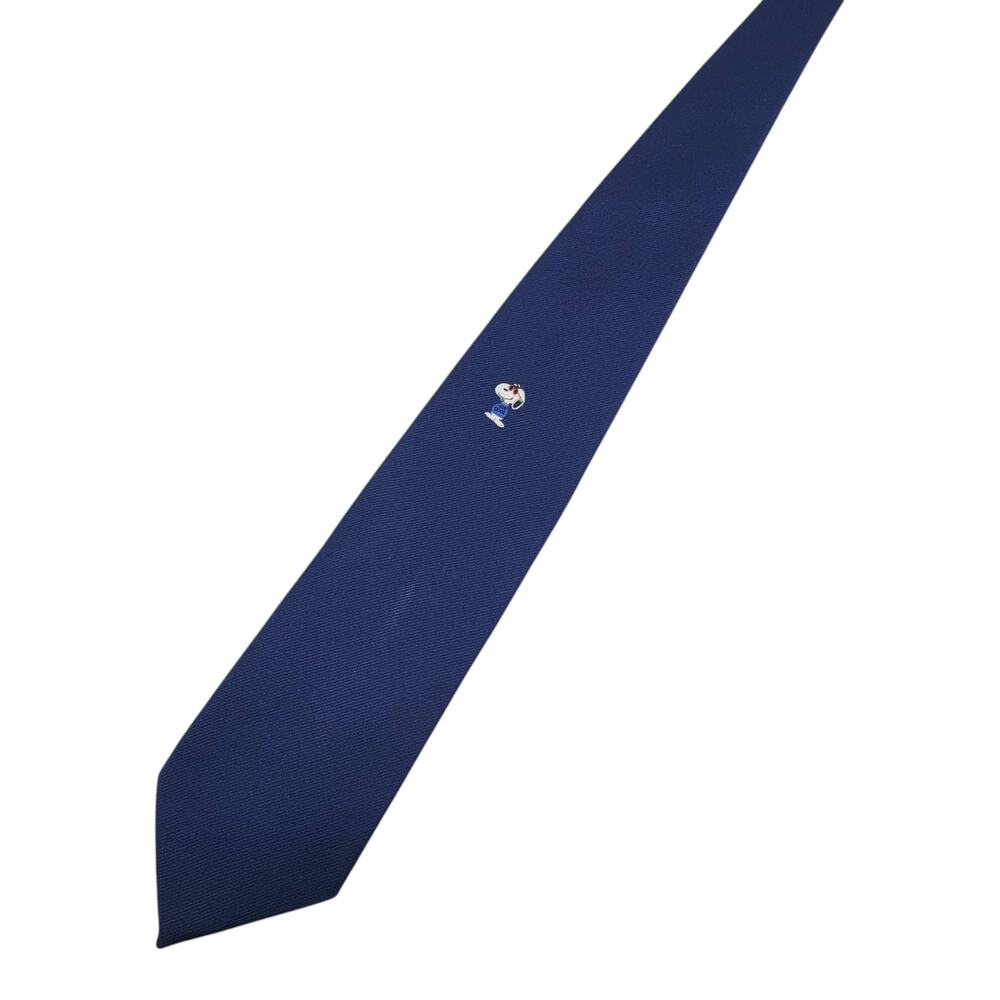 Vintage Sakowitz Snoopy Joe Cool Tie Mens Navy Peanuts Determined Productions